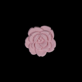 Italian Pink Flower Shank Back Button - 24L/15mm