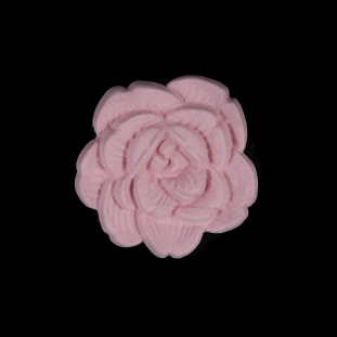 Italian Pink Flower Shank Back Button - 36L/23mm
