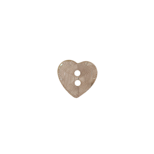 Italian Iridescent Heart-Shaped Shell Button - 18L/11.5mm
