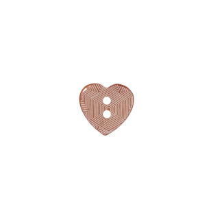 Italian Pink Heart-Shaped Shell Button - 18L/11.5mm