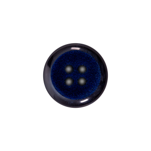 Italian Navy 4-Hole Velvet-Faced Plastic Button - 28L/18mm