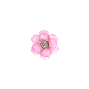 Italian Pink 3D Flower Applique - 1.75"