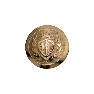Italian Gold Crest Metal Shank Button - 32L/20mm