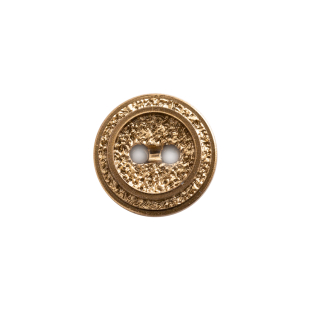 Italian Gold Gravel 2-Hole Button - 24L/15mm