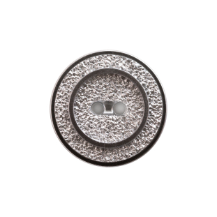 Italian Silver Gravel 2-Hole Button - 36L/23mm