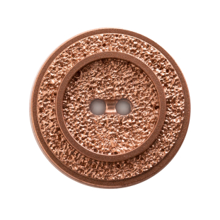 Italian Rose Gold Gravel 2-Hole Button - 36L/23mm