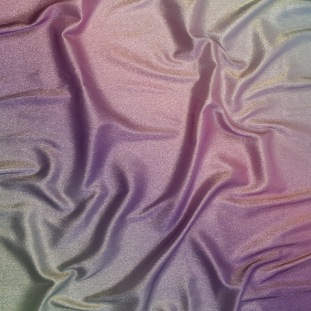 Metallic Pastel Purple, Blue and Gold Polyester Lame