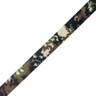 Italian Camouflage Grosgrain Ribbon - 1"