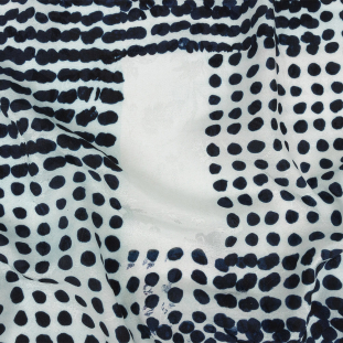 Mood Exclusive White Dotted Distinction Rayon Jacquard