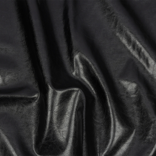 Black Textured Faux Leather