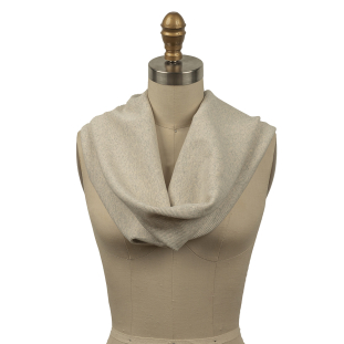 Adile Heathered Moonbeam and Quarry Tubular Cotton 2x2 Rib Knit