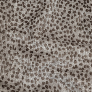 Taupe Raised Spots Acrylic Chenille Woven