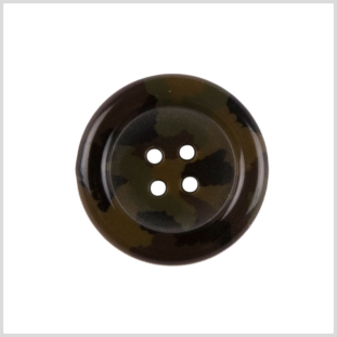 Green Black Plastic Coat Button - 44L/28mm