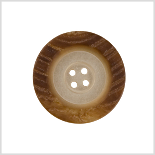 Beige/Brown Plastic Button - 48L/30.5mm