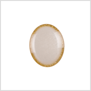 Ivory Gold Plastic Button - 36L/23mm
