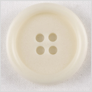 White Plastic Button - 36L/23mm