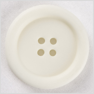 White Plastic Button - 36L/23mm