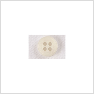 Ivory Plastic Button - 16L/10mm