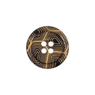 Gold Black Horn Button - 30L/19mm