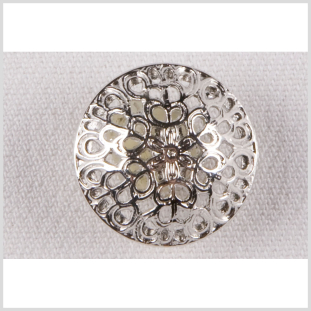 Silver Metal Coat Button - 34L/21.5mm
