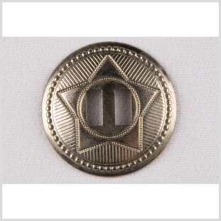Silver Metal Coat Button - 60L/38mm