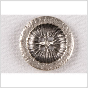 Silver Metal Coat Button - 44L/28mm