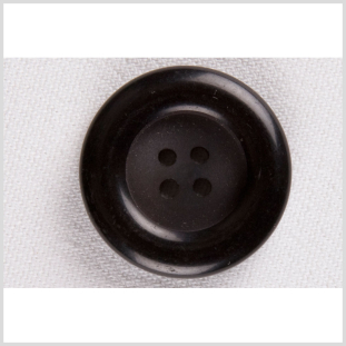 Black Plastic Button - 34L/21.5mm