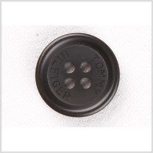 Black Plastic Button - 28L/18mm