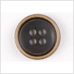 Black/Brown Plastic Button - 44L/28mm