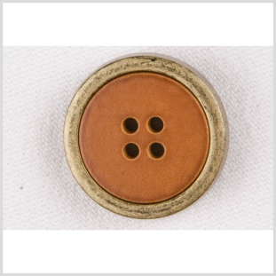 Rust/Brass Plastic Button - 36L/23mm