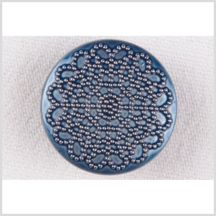 Blue Plastic Button - 36L/23mm