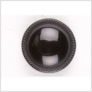 Black Plastic Button - 34L/21.5mm