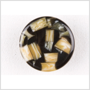 Black/Beige Plastic Button - 45L/29mm