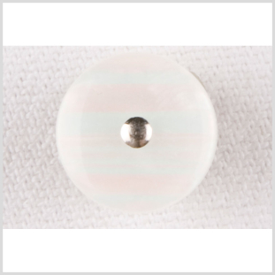 Iridescent White Plastic Button - 20L/12mm