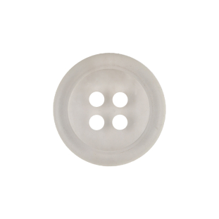 Clear White Plastic Button - 32L/20mm