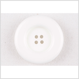 White Plastic Button - 48L/30.5mm