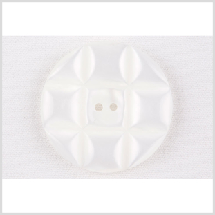 Clear White Plastic Button - 44L/28mm