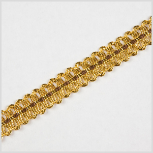 Gold Brown Metallic Braid