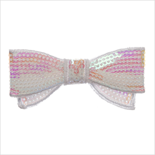 White Sequined Bow