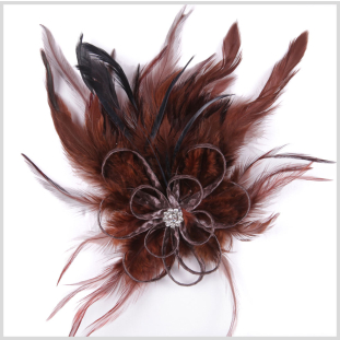 8 x 10 Brown Feather Brooch