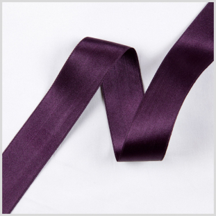 2.5 Deep Plum Double Face French Satin Ribbon
