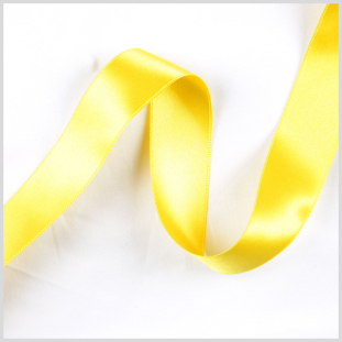 2.5 Yellow Double Face French Satin Ribbon