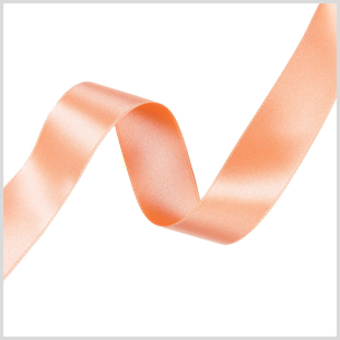 2.5 Pale Peach Double Face French Satin Ribbon