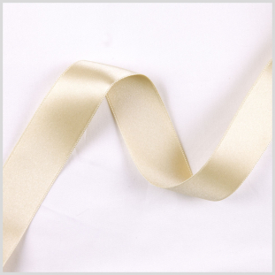 7/8 Pale Gold Double Face French Satin Ribbon