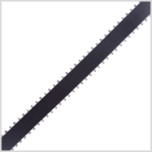 3/8 Black Double Face Feather Edge Satin Ribbon
