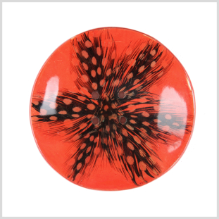 70mm Orange Feather Button