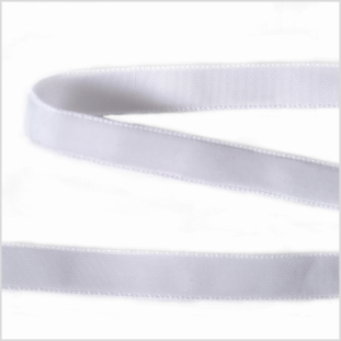 White Single Face Velvet Ribbon - 0.375