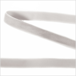 Silver Single Face Velvet Ribbon - 0.375