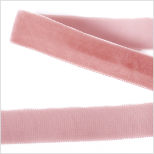 Dusty Pink Single Face Velvet Ribbon - 0.875