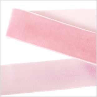 Baby pink Single Face Velvet Ribbon - 1.5